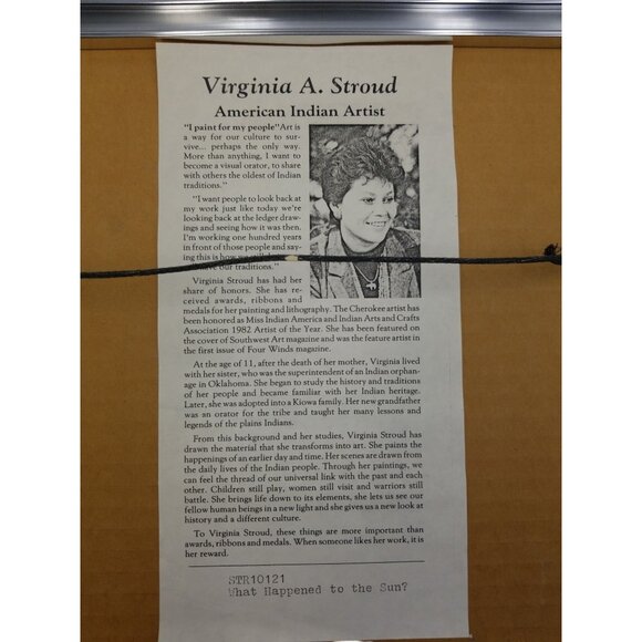 Virginia A. Stroud Framed Matted 1987 "What Happened To The Sun?" Vintage Signed - Picture 10 of 10